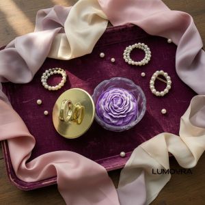 Decorative Peony Bowl Candle