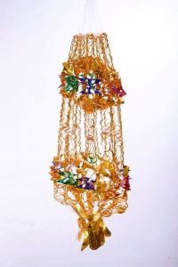 Metallic Tinsel Film Hanging Chandelier