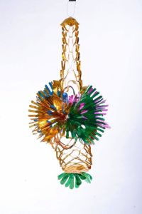 Metallic Tinsel Film Small Hanging Chandelier