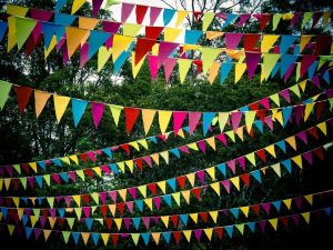 Multi Color Paper Bunting Flag