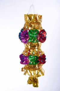 Multicolor Metallic Tinsel Film Hanging Jhumar