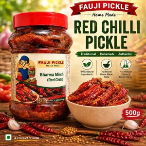 500gm Fauji Red Chilli Pickle