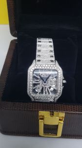 Cartier Santos Skeleton Diamond Automatic Watch
