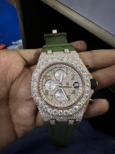 Luxury Ap Royal Oak Style Diamond Chronograph Watch