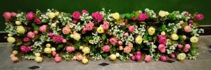 Floral Wedding Stage Decoration Panel