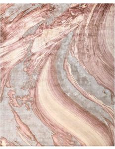 Hand Knotted Botanical Silk Rug