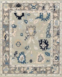 Hand Knotted Contemporary Floral Wool Rug
