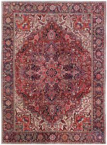 Hand Knotted Heriz Inspired Medallion Wool Rug