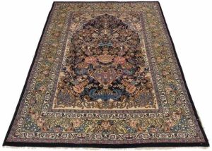 Hand Knotted Mashhad Floral Heritage Wool Rug