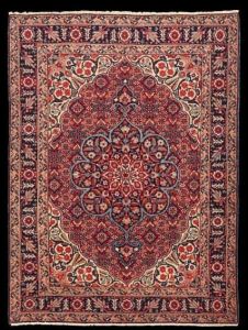 Hand Knotted Tabriz Floral Medallion Wool Rug