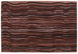 Hand Tufted Flowing Wave Abstract Wool Rug