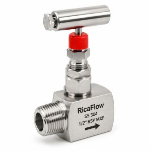 1/2" BSP Mxf SS304 Needle Valve &Ndash; 3000 PSI High Pressure Instrumentation Valve | Ricaflow