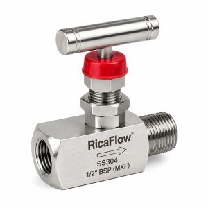 1/2" BSP Mxf SS304 Needle Valve &Ndash; High Pressure Instrumentation Valve | Ricaflow