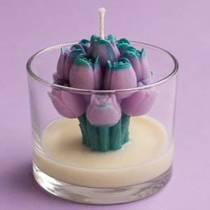 Soy Wax Tulip Glass Candle
