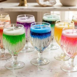Wine Glass Gel Candle