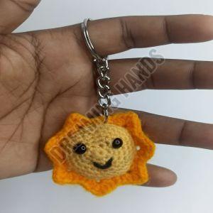 Handmade Crochet Sunflower Keychain