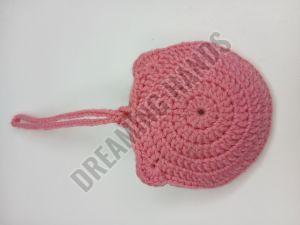 Handmade Pink Teddy Crochet Pouch