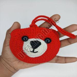 Handmade Red Teddy Crochet Pouch