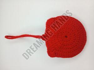 Handmade Red Teddy Crochet Pouch