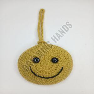 Handmade Smiley Face Crochet Pouch