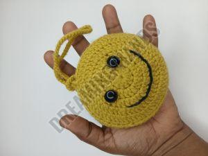Handmade Smiley Face Crochet Pouch