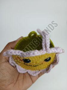 Handmade Sun Pattern Crochet Pouch