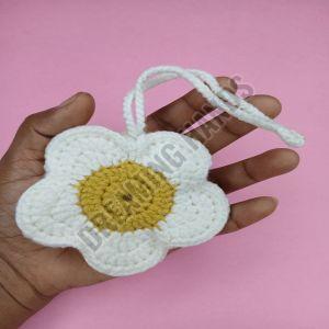 Handmade White Flower Crochet Pouch