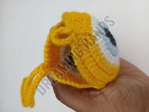 Handmade Yellow Evil Eye Crochet Pouch