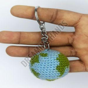 Planet Earth Crochet Keychain
