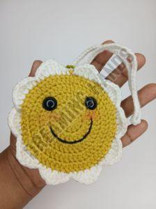 Sun Theme Crochet Coin Pouch