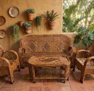 Cane Home Sofa Set