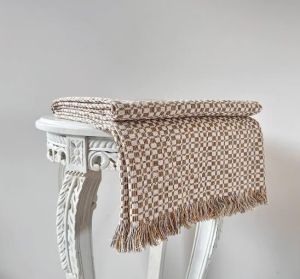 Natural Cotton Throw Blanket