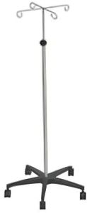 4 Hook Stainless Steel IV Saline Stand