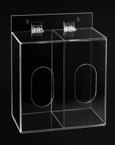 Dual Box Clear Acrylic Mask Glove Dispenser
