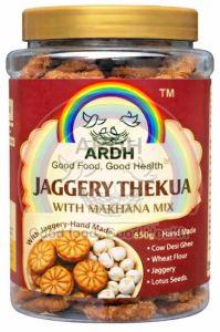 Handmade Desi Ghee Jaggery Thekua With Makhana Mix