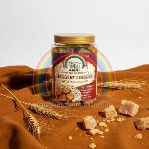 Handmade Desi Ghee Jaggery Thekua With Makhana Mix