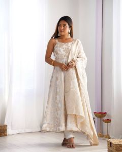 Banarasi Jacquard Anarkali Set