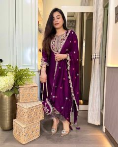 Chinon Silk Pakistani Suit Set