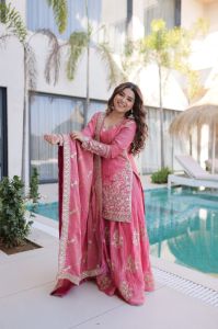 Designer Fendi Crush Sharara Suit Set