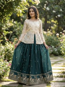 Designer Fendy Silk Lehenga Choli Set