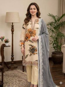Designer Muslin Palazzo Suit Set