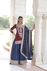 Designer NC Silk Sharara Suit Set