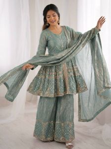 Dusty Pink Fendy Silk Plazzo Set