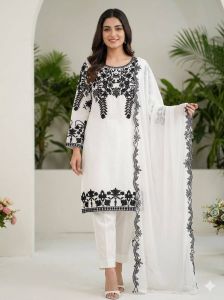 Fox Georgette Dupatta Pant Suit