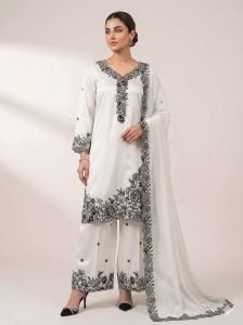 French Crepe Palazzo Suit With Dupatta