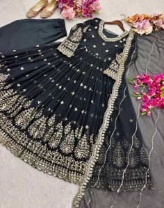 Full Sleeve Designer Georgette Gown Set