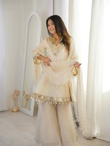 Fully Flair French Crepe Ethnic Suit Set