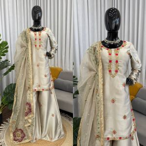 Heavy Zapan Satin Silk Plazoo Set