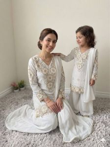 Mother Daughter Party Wear Combo Set