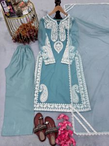 Organza Silk Plazzo Set